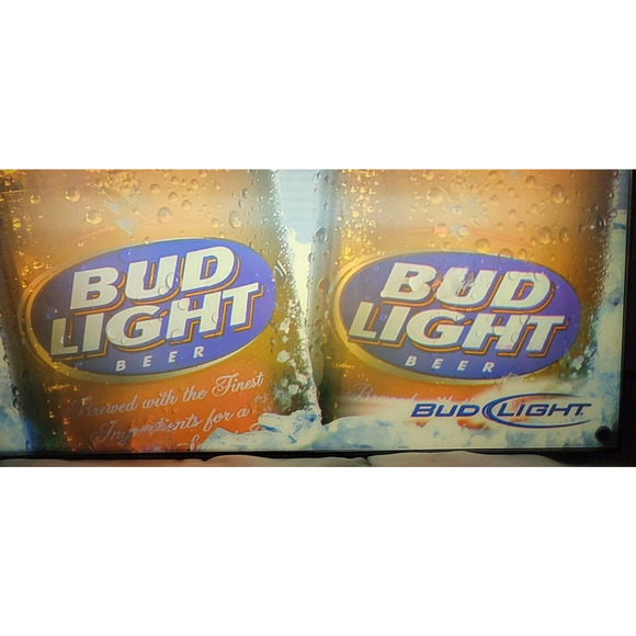 Vintage Budweiser Light Beer Home/Game Bar Electric Light Up Display Sign -WORKS - Picture 3 of 16